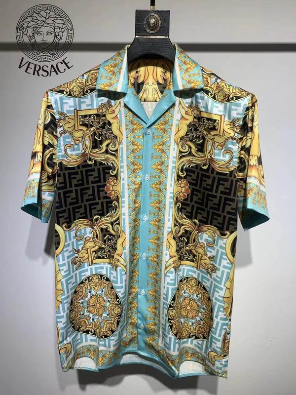Versace Short Sleeve Shirt Mens ID:20240703-397